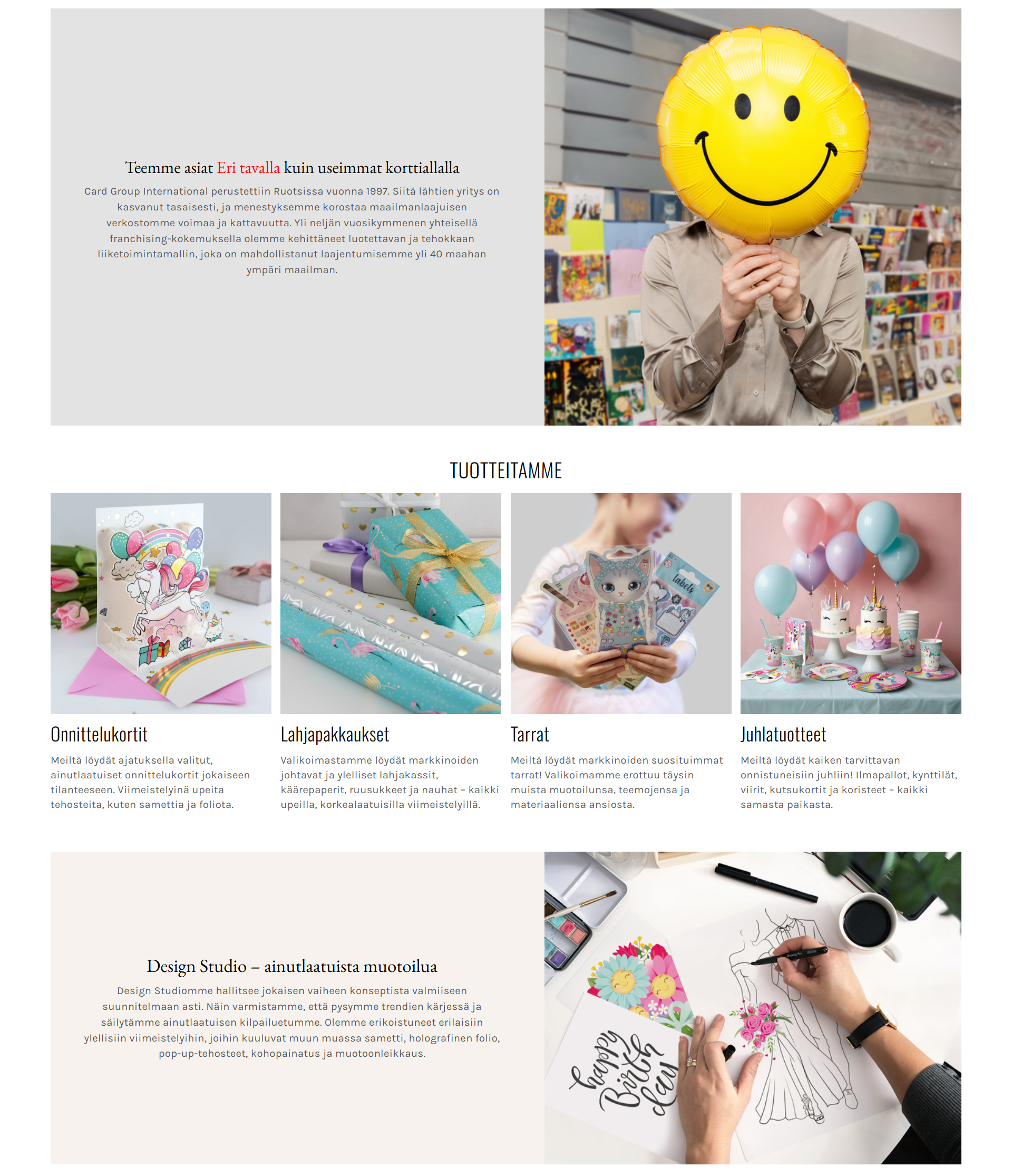 Cmgf - Maailman suurin onnittelukorttien sekä lahja- ja juhlatarvikkeiden jakeluun erikoistunut franchising-ketju