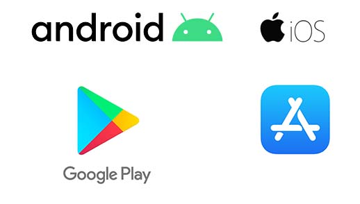 Android - Google Play, Ios - Appstore