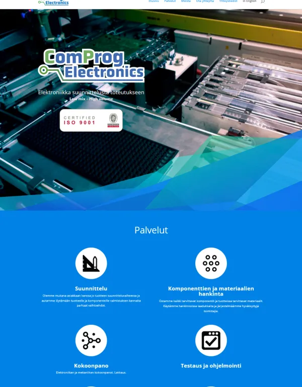 Näyttökaappaus ComProg Electronics verkkosivuista
